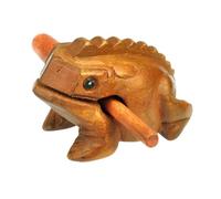 KIXZSAZ Live Performance Shakers Wood Frog Guiro Rasp Compact Small Percussion Instrument Gift Amazing For Children And Music Lovers Band Accompaniment Musical Training Tool Portable, 7x7cm