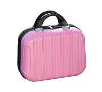 KIXZSAZ Makeup Storage Organizer Box Mini Outdoor Protector Luggage Cosmetic Case Large Capacity Bag Attached to Trolley, Pink
