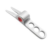 KIXZSAZ Metal Golf Fork Golf Divot Tool Lightweight Efficient Zinc Alloy Repairs Pitching Accessories Quick Access for All Forks Golfer Training Accessories, Silver 1 pc, 8x1.5x1.4cm