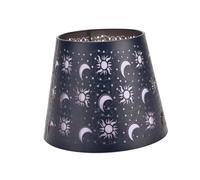 KIXZSAZ Metal Lamp Shade Unique Moon Pattern Shadow For Stylish Interior Not Easy To Deform Decorative Lamp Shade Bar Sturdy, Black, 19x15cm