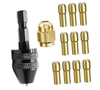 KIXZSAZ Mini Fixture Power Tool Accessories with Efficient Brass Collets Allows Fit for Maximum Accuracy Drill Set is Made of Metal Drill Bit Adapter Quick Change Collets Clamp