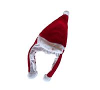KIXZSAZ Moving Beard Jump Hat Cute Plush Cartoon Santa Claus Christmas Toy Cap Festival Party Cosplay Gaming Children Girl