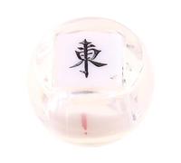 KIXZSAZ Multi Sides Dices Chinese Mahjong Dice Acrylic Party Game Dice Add Fun To Any Gathering Game Supplies Multi Sided Table Mahjong Tiles Polyhedral Party Supplies Card KTV, clear white, 4.35cm