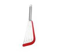 KIXZSAZ Non-Stick Fish Spatula Pan Fried Egg Scraper Anti-Rust Pancake Turner for Kitchen Tool Cooking Utensil Gadgets, Red/Steel