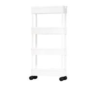 KIXZSAZ Occupying No Space Storage Cart For Bedroom And Living Room Storage Cart Utility 3/4 Tier Versatile Style, white,4 layers, 20cm