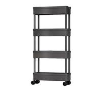 KIXZSAZ Occupying No Space Storage Cart For Bedroom And Living Room Storage Cart Utility 3/4 Tier Versatile Style, black,4 layers, 25cm