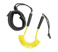 KIXZSAZ Paddle Board Surfing Leash High Strength Coiled Rope Elastic Waterproof Adjustable Surfboard Safety Gear Accessory Surfing Coiled Surf Board Leash, Yellow, 30cm-130cm