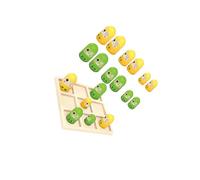 KIXZSAZ Parents Kids Interactive Checkers Game Small Indoor Outdoor Fun Strategy Chess Boost Cognitive Skills Family Bonding Strategy Chess Educational Puzzles Board Game Toy, frog, board 12x12cm