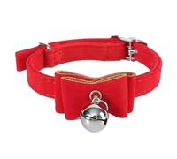 KIXZSAZ Pet Bell Collar Replacement Adorable Detachable Portable Decorative Adjustable Bowknot Choker Harness Accessories, Red