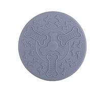 KIXZSAZ Pet Fetching Toy Medium Animal Chasing Flying TPR Round Toys Courtyard Playground Training Plaything Pets Supplies, Grey