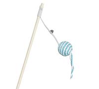 KIXZSAZ Pet Interactive Toys Cute Funny Cat Teaser Stick with Simulation Mice Wood Stick Pets Accessories Exercise Toy, Basket/Ball