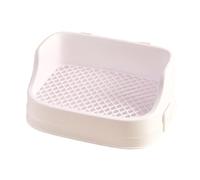 KIXZSAZ Pet Litter Pan Trainer Features Optimal Comfort For Bunny Easy To Clean High Baffle Prevents Unwanted Messes Rabbit Litter Box For Cage Corner Snap Fastening, White, 36x24x15.5CM
