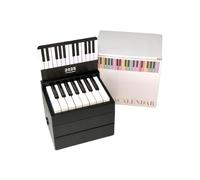 KIXZSAZ Playable Mini Piano Calendar 2025 Desktop Compact Multifunctional Calendar For Music Lovers And Education Gifts 3.Compact And Portable Sleek Of Music Sheets Toy, Black