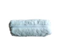 KIXZSAZ Plush Lovely Pencil Bag Pencils Case Pouch Holder Zipper Closure Solid Color Storage Stationery Organizer Supplies, White