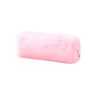 KIXZSAZ Plush Lovely Pencil Bag Pencils Case Pouch Holder Zipper Closure Solid Color Storage Stationery Organizer Supplies, Pink