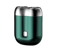 KIXZSAZ Portable Mens Electric Shaver with Double Ring Blade Shave Effortlessly ABS Double Headed Mini Magnetic Shaver, Green