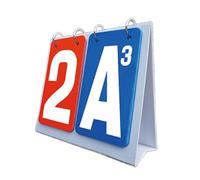 KIXZSAZ Portable Scoreboard Game Scoring Cards With Stand Large Numbers Every Turn Count Experience Fun And Competitiveness Game Scoring Cards Flip Scoreboard With Stand, Red Blue, 9.5x18.5cm