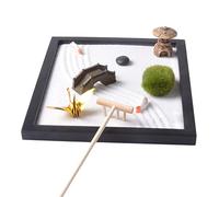KIXZSAZ Premium Desk Meditation Garden Statues Creating Calming Environment With Mini Sand Table And Zen Accents Desktop Zen Garden Kit Sand Table Accessory