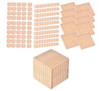 KIXZSAZ Premium Wooden Base Ten Blocks for Early Math Learning, Package C