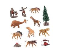 KIXZSAZ Primitive Humans Cavemen Living Scene Fun And Engaging Formats Using Ancient Biology Model Educational Toy Prehistoric Animal Model Figurines Desktop