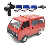 KIXZSAZ RC Drift Trucks Simulation Motor Auto Gifts for Off-Road/On-road Car Unisex Girls Boys Van Electric Hobbies Rock Vehicle Model Toy, Red, Triple Power
