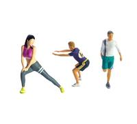 KIXZSAZ Realistic Women Figure 1/64 Scale Tiny People Models Diorama Scenes And Sand Table Layout Decoration Durable. Realistic 1/64 People Figures Tiny Model