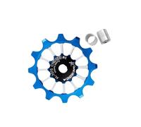 KIXZSAZ Rear Derailleur High-strength Handy Installation Cycling Part Multicolored Pulley Roller Friction Reduction for Jockey Wheel, Blue, 12T