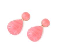 KIXZSAZ Resin Earring Drop Pendent Ears Stud Compact Size Safety DIY Prop Wedding Piercing Xmas Exaggerated Fashion Earrings, Pink