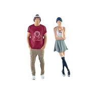 KIXZSAZ Resin Hand Painted Figurines Diorama Figures Enrich Architectural Models Miniature Scenes Model with Stunning Details 1/64 Woman Man Figures 164 Scale