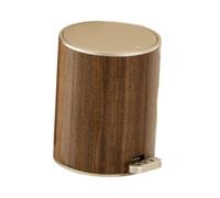 KIXZSAZ Robust Kitchen Step Trash Can Features Impressive Large Capacity Convenient For Quick Garbage Disposal Growing Families Waterproof Bathroom Trash Can Lid Office Garage, Brown, 9L