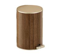 KIXZSAZ Robust Kitchen Step Trash Can Features Impressive Large Capacity Convenient For Quick Garbage Disposal Growing Families Waterproof Bathroom Trash Can Lid Office Garage, Brown, 12L