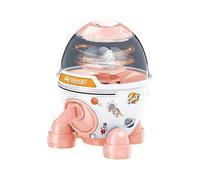 KIXZSAZ Rocket Piggy Banks for Money Saving Box Creative ATM Mini Savings Machine Fun Money Box Enhances Children’s Learning Banks Saving with Key Lockable, Pink, 16x11x15.5cm