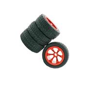 KIXZSAZ Rubber Tyres Set For RC Vehicles 1/28 Scale Durable Performance Efficient Deep Lugs Grip Damping Property And Crush-resistant. RC Car Rubber Tires, Red, 30x12mm