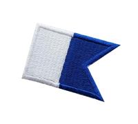 KIXZSAZ Scuba Diving Alpha Flag Diver Down Flag Patch Embroidered Badge, Blue White, 4.5 * 3cm