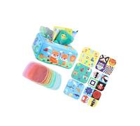 KIXZSAZ Sensory Toy Busy Pull Tissues for Toddler Infant Baby Fun and Engaging Pull Along Box, Foxes, 17 x 12 x 7.5cm