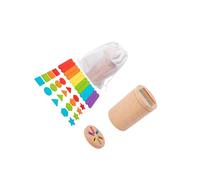 KIXZSAZ Shape Sorter Shape Sorting Cup Toy Engages Children In Learning Adventures Promoting Recognition And Cognitive Skills Color Sorting Toy Wooden, Style A