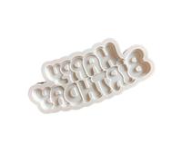 KIXZSAZ Silicone Happy Birthday Mold Portable Solid Color Replacement Heats-Resistant Cake Chocolate Baking Mould Accessories, Grey, Type 2