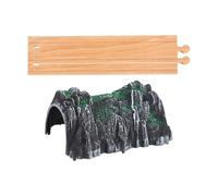 KIXZSAZ Simulation Train Track Railways Tunnel Playset Featuring Wooden Train Track Accessories and Mountain Tunnel for Creative Adventures Model Railway Cave Tunnels for Kids