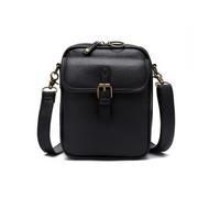 KIXZSAZ Small Spacious Bag Essentials Bag Women Vintage Style Messenger Space Card Slots PU For Organizing In Sleek Trendy, Black, 5.9x2.6x8.1 inches