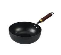 KIXZSAZ Smooth Nonstick Wok Pan Flat Bottom Stovetop Cooking Amazing Heat Retention For Optimal Results Versatile CookwareThe Chinese Wok Is Suitable For All, Black, Diameter 20 cm