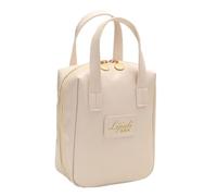 KIXZSAZ Smooth Zipping Portable Makeup Bag for Up Products and Small Occupation Cosmetic Organizer Bag PU Cosmetic Storage, White