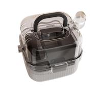 KIXZSAZ Spacious Breathable Hamster Cage With Transparent Lid Double Layer Portable Habitat Openable Top Easy To Clean Portable Large Hamster Habitat Spacious Versatile, black