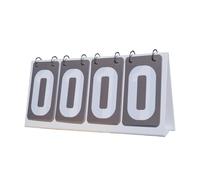 KIXZSAZ Sports Scoreboard Flip Number Score Board Durable Easy Read Score Visibility Coaches Sport Management 4 Digit Portable Tabletop Scoreboard Keeper, Gray, 355x160mm