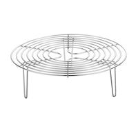 KIXZSAZ Steamer Rack Round Cooling Stainless Steel Construction with Dense Holes Steaming for Outdoor Cooking Cooking Camping Outdoor Vegetable Dessert Steamer, 7.87 inch