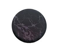 KIXZSAZ Stool Cover Stretchy and Non-Slip Add Style and Comfort to Bar Seating Polyester Modern Bar Printed Round Chair Cover, Black Marble, 28-40cm Diameter