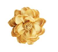 KIXZSAZ Thoughtful Gift Handmade Rose Brooch Pin Fabric Floral Pin Elegant Accessory For Professional Conferencing Gatherings Flower Hair Clip Hair Accessory Clothes, Gold, 10cm