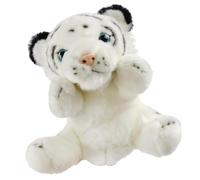 KIXZSAZ Tiger Hand Puppet Small Size Interesting Stuffed Animals Toys Plush Toy Story Telling Decoration Props, white