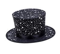 KIXZSAZ Top Hat Magician Accessories Easy To Open Folding Magical Cap Suitable For Kids Playing Tricks And Performances Magicians Hat Magical Tricks Kids Children Play Toy , Star , 14x33.5cm