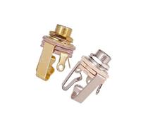 KIXZSAZ Top Tier Electric Bass Pickup Plug 635mm Mono Plug Input Brass With Choice Of Gold Or Silver Finish ColorsGold 6.35mm Mono Input For All Electric Guitars