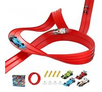 KIXZSAZ Transform Home Into Racing Arena With Flexible Race Car Track Set | Durable And Sturdy Construction Easy To Clean Flexible Hot Wheelss Track Race